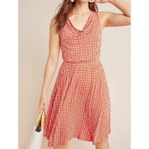 Maeve Red Patterned Midi Dress
